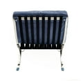 thumbnail image 4 of CRO Decor 29.3'' W Genuine Leather Accent Lounge Chair(Blue), 4 of 8