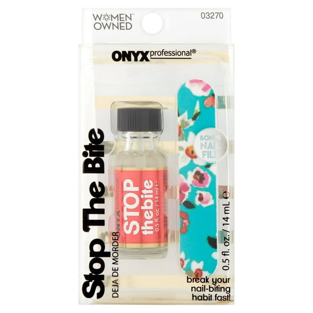 Onyx Professional Stop the Bite Nail-Biting Deterrent and File,  fl oz -  