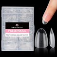 thumbnail image 1 of Fake Nails UNA GELLA - Puntas de gel ovaladas, cortas y ovaladas, 216 unidades, 1 of 7