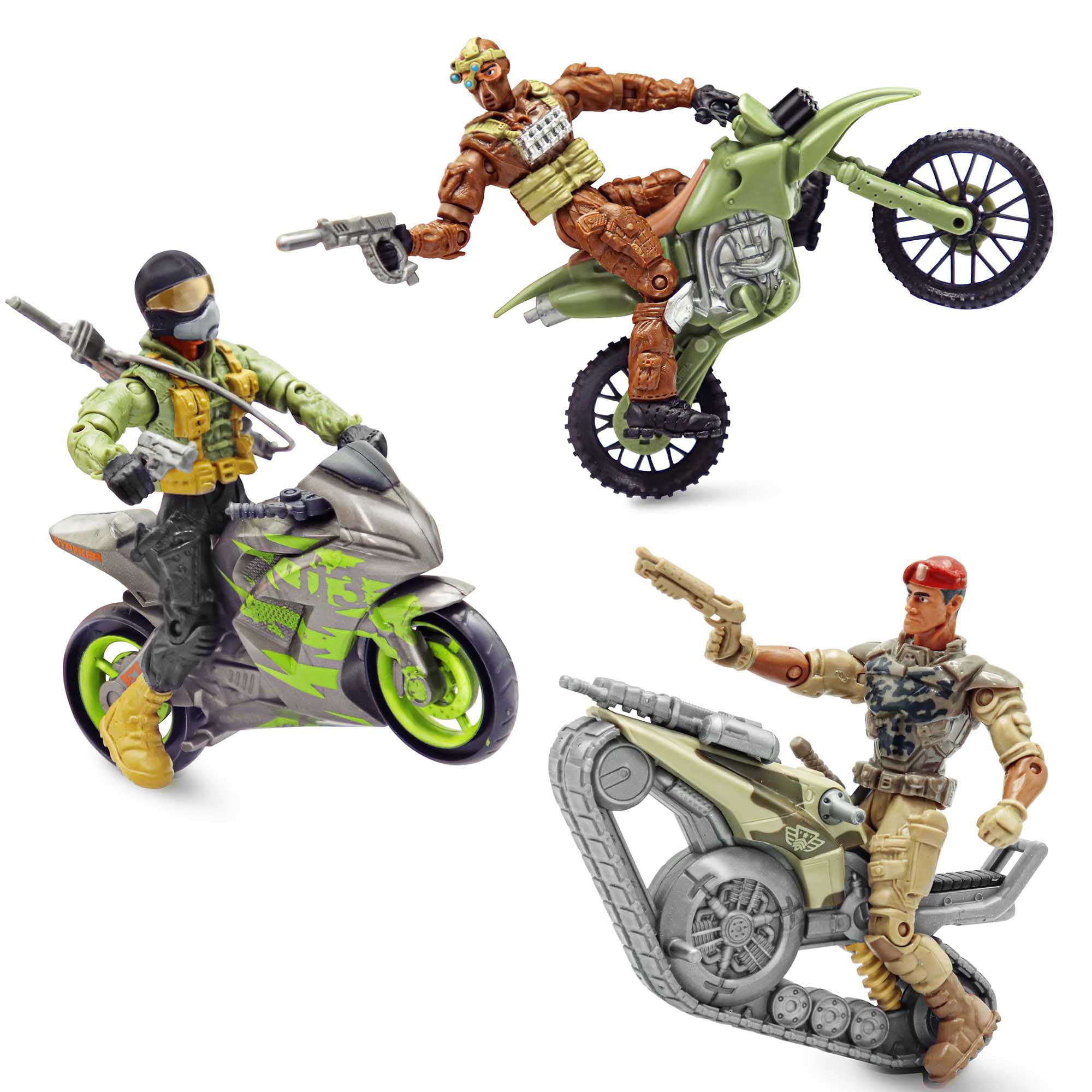 Lanard The Corps! Collector Series - 12 Pack Action Figures, Fully Articulated Poseable Combat Figurines, Military Toys, 21 Play Accessories, Kids 3+