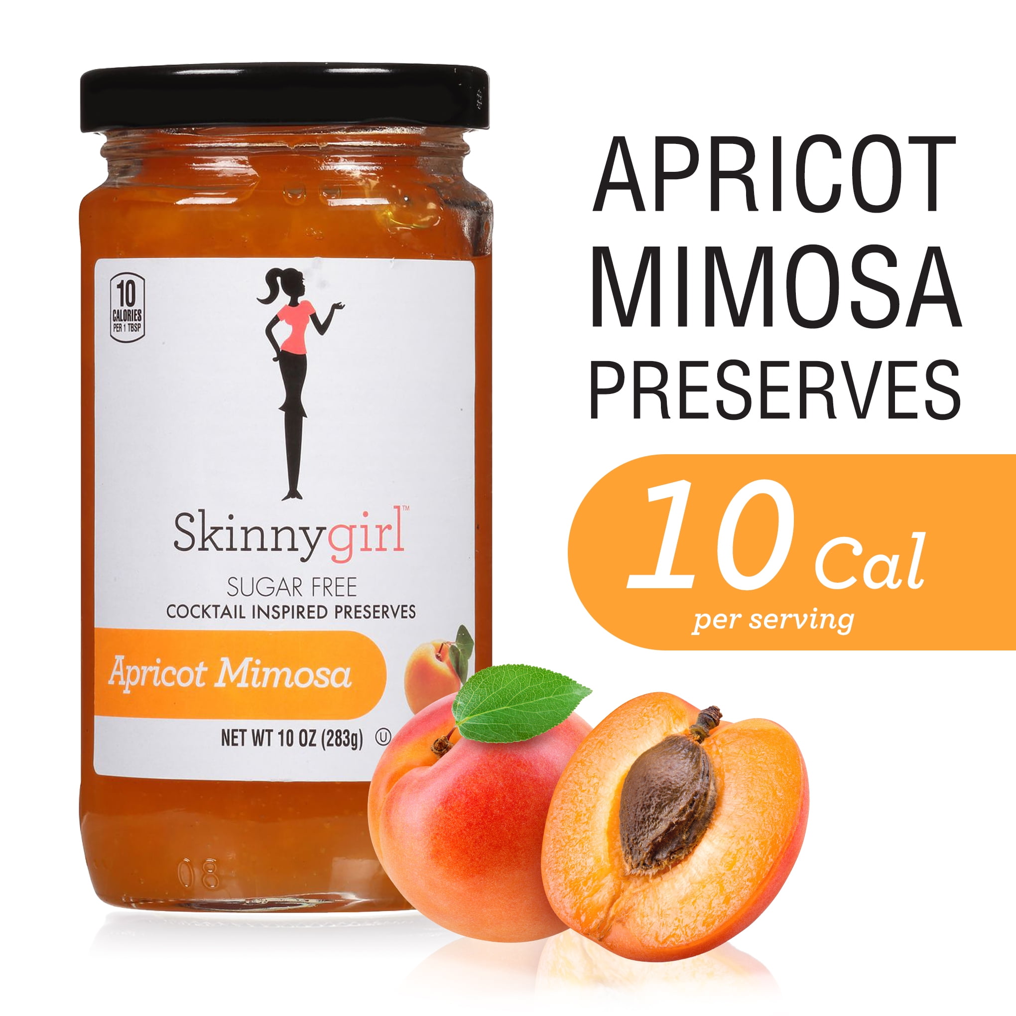 Skinnygirl Kosher Apricot Mimosa Cocktail Inspired Sugar Free Preserves, 10 OZ