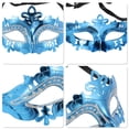 thumbnail image 3 of Unique Bargains 1 Pc Electroplated Half-face Party Mask Blue Plastic, 3 of 5