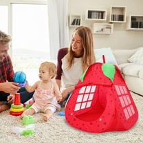 KALLORY Red Strawberry Tent 1Pack Portable Foldable Material for Children
