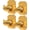 Gold, variant on 4-Pack Self-Adhesive No-Drill Curtain Rod Brackets, Nail-Free Adjustable Hooks for Poles of 0.78~1.57 Inch Bathroom & Kitchen (Gold)