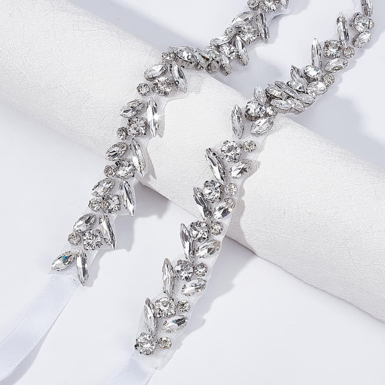 110inch Rhinestone Bridal Belt Crystal Bridal Sash White Exquisite Wedding Bridal Belts Ribbon with Brass Rhinestone Beads for Brides and Bridesmaid Dress - Walmart.com 110inch Rhinestone Bridal Belt Crystal Bridal Sash White Exquisite Wedding Bridal Belts Ribbon with Brass Rhinestone Beads for Brides and Bridesmaid Dress - Walmart.com