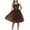 Coffee, variant on Wancir Women 5 Layers Tulle Skirt - Tea Length High Waist Bridal Midi Skirt Tutu for Wedding Party Evening