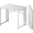 thumbnail image 4 of Folding Computer Desk inch Writing Gaming Computer Camping Desk  No Assembly Required Home Office Table  Mahogany, 4 of 6