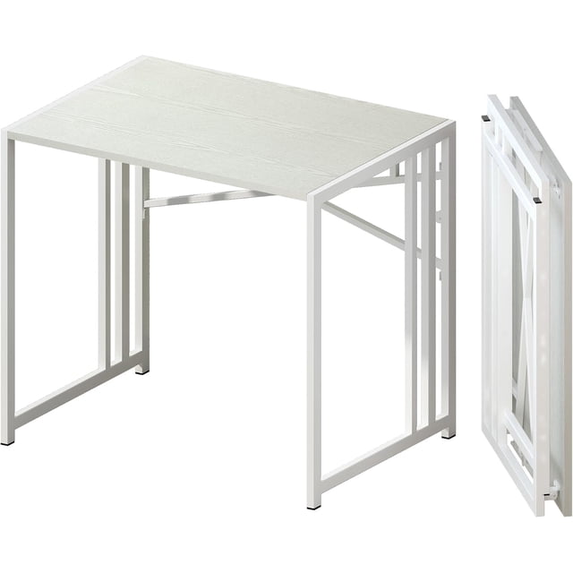 Folding Computer Desk inch Writing Gaming Computer Camping Desk No Assembly Required Home Office Table Mahogany