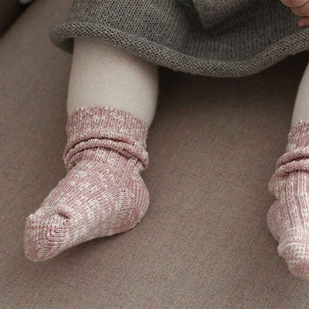 

1 Pair Newborn Toddler Infant Kids Baby Boys Girls Soft Anti-slip Socks Knitting Socks