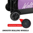 thumbnail image 7 of WOLT Bowling Ball Bags 3ball Double Roller Bag with Wheels Separate Shoe Compartment and Accessory Pocket, Retractable Handle Extends to 38’’ Purple, 7 of 7