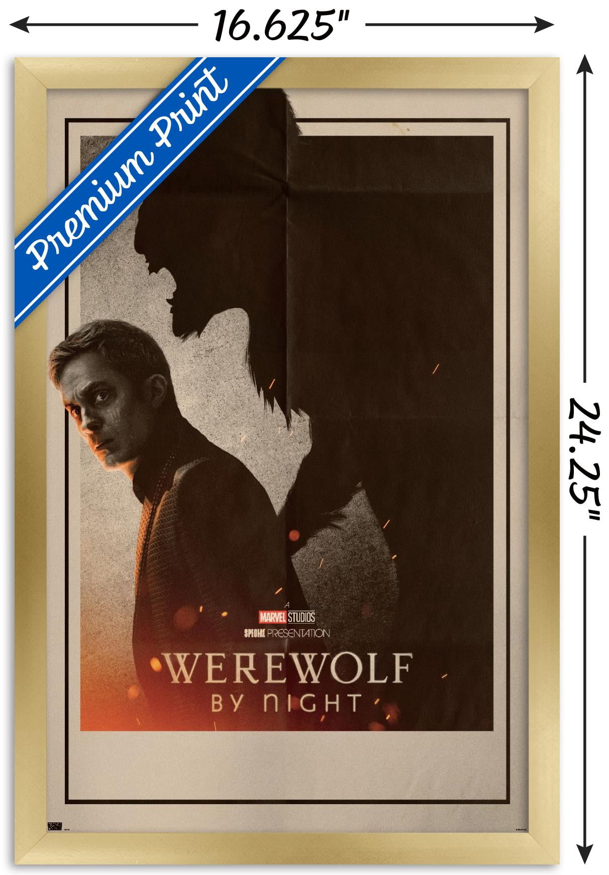 Marvel Werewolf By Night - One Sheet Wall Poster, 14.725" x 22.375" Framed