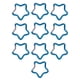 thumbnail image 2 of 10 Uds. Mosquetón con forma de estrella de , Clip para llavero, bloqueo a presión, resistente para mochilas, accesorios para botellas de , Azul claro, 2 of 7