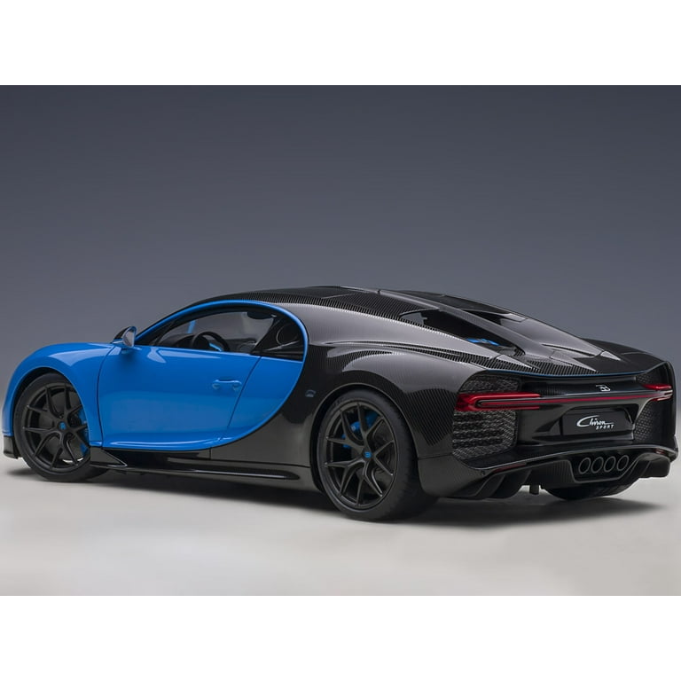 2019 Bugatti Chiron Sport French Racing Blue and Carbon 1/18