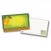 Labeleze Recipe Cards with Protective Covers 3 x 5 - Pears