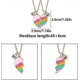 thumbnail image 2 of KAIYANG 2 piezas de collares Bff, collar de amistad, joyería, colgante, cadena, regalos (corazones coloridos), 2 of 4