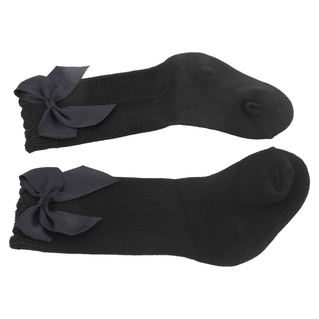 Calcetines Con Volantes Para Bebés, Calcetines De Punto Con Lazo Para Niños Pequeños, Color Brillante Agradable Para La Piel, Suaves Para Fiestas De Cumpleaños