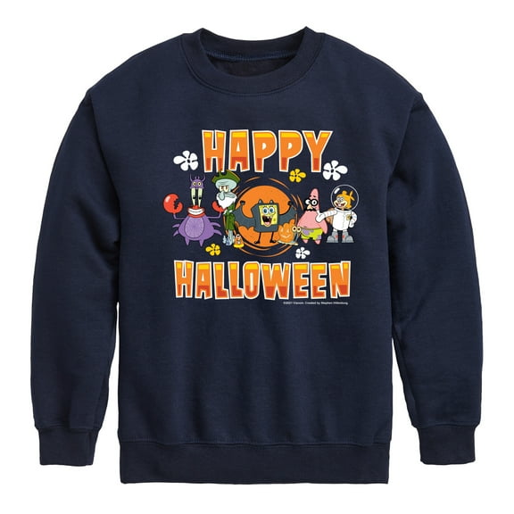 SpongeBob SquarePants - Happy Halloween - Toddler And Youth Crewneck Fleece Sweatshirt