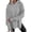Grey, variant on PRETTYGARDEN Womens Oversized Hoodies Side Slit Sweatshirts Fall Fashion Trendy Outfits, Thumbholes & Unique Center Seam, Comfort Drop Shoulder Pullover, Chic Tunic for Leggings