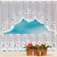 thumbnail image 7 of White Lace Swag Curtains for Kitchen, Sheer Floral Embroidery Window Valances Hollow Knitted Home Decor Lace Valance Curtains for Living Room Bathroom Cafe Small Windows, 7 of 7