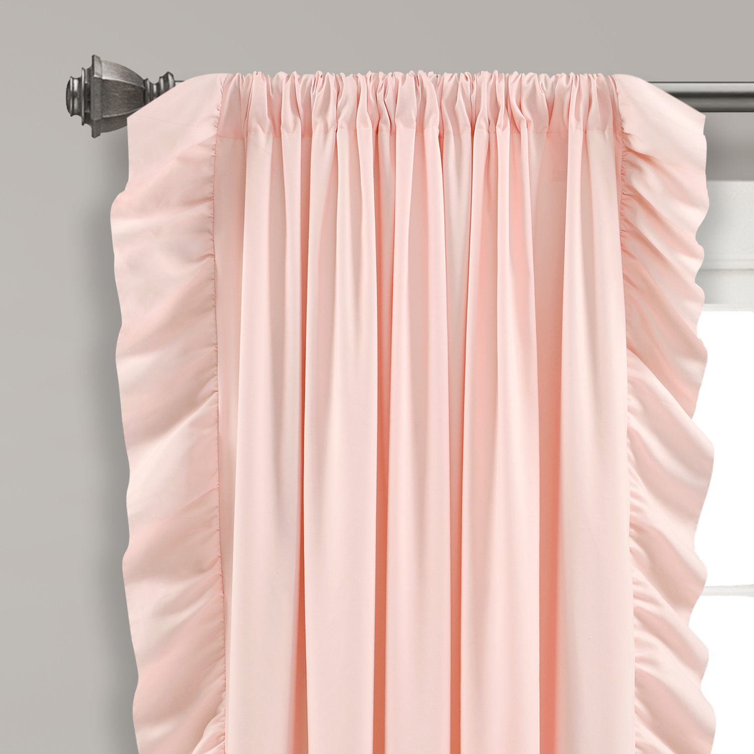 Lush Decor Reyna Window Curtain Panels Blush Pink 54X63 Set
