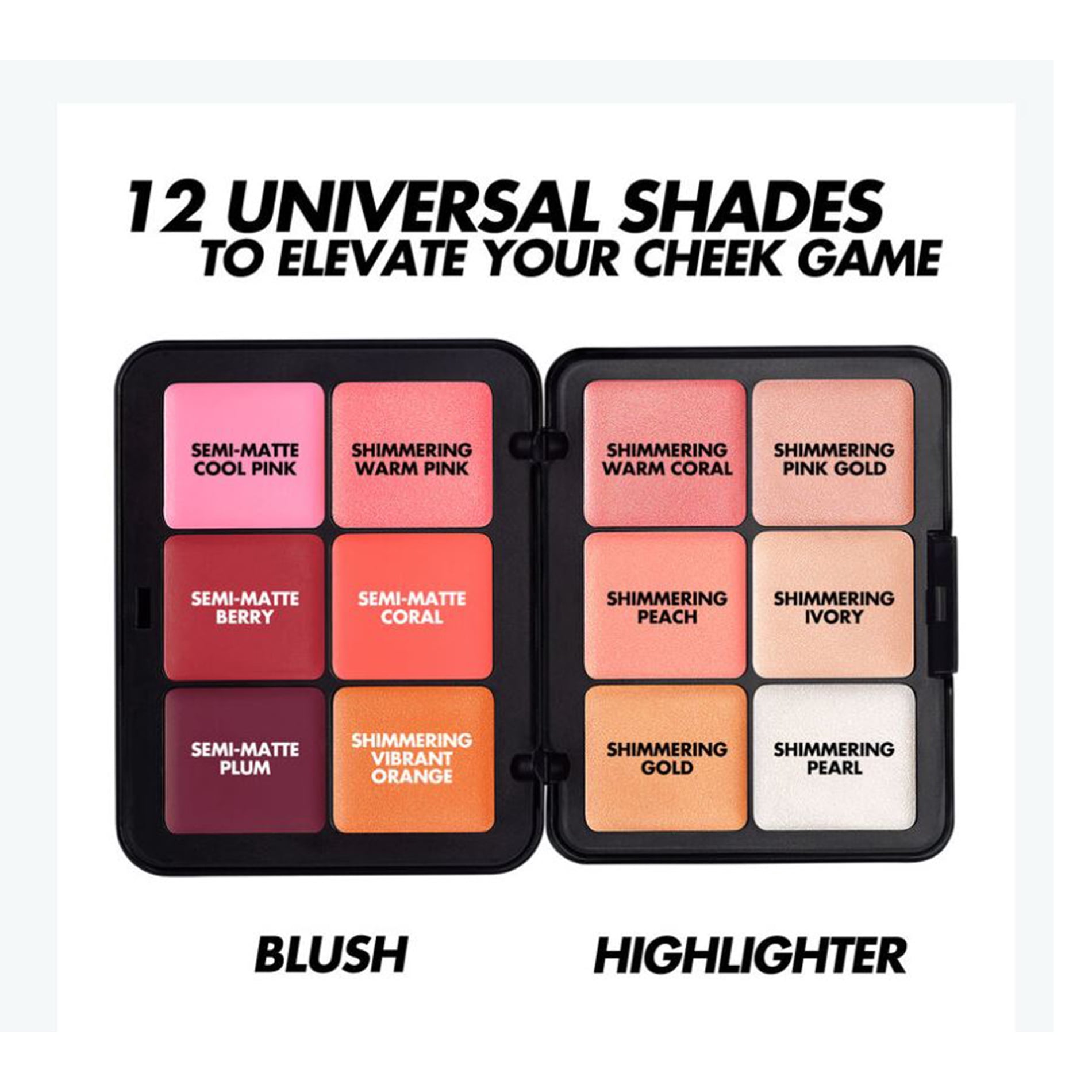 HD SKIN BLUSH & GLOW PALETTE Cream blush & highlighter palette I000014611-611