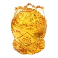 thumbnail image 1 of Esculturas de lingotes de cristal amarillo, estatua de cuenco de cornucopia Fengshui Craft para decoración, adorno,, 1 of 9