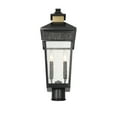 thumbnail image 5 of Matte Blackith Warm Brass Two Light Outdoor Post Lantern from the Kingsley Collection, 5 of 5