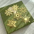 thumbnail image 1 of Adorno para tartas Snlioek, acrílico, con forma de copo de nieve navideño (6 unidades), dorado, 1 of 1