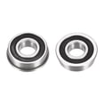 thumbnail image 4 of Uxcell 0.59''x1.37''x0.43'' F62022RS Double Sealed Flanged Ball Bearings Chrome Steel Silver Tone 2 pcs, 4 of 5