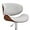 White Ivory, variant on Bar Stool Set - Bentwood Back and Leather Seat Swivel Stools for Kitchen Island and Counter, White