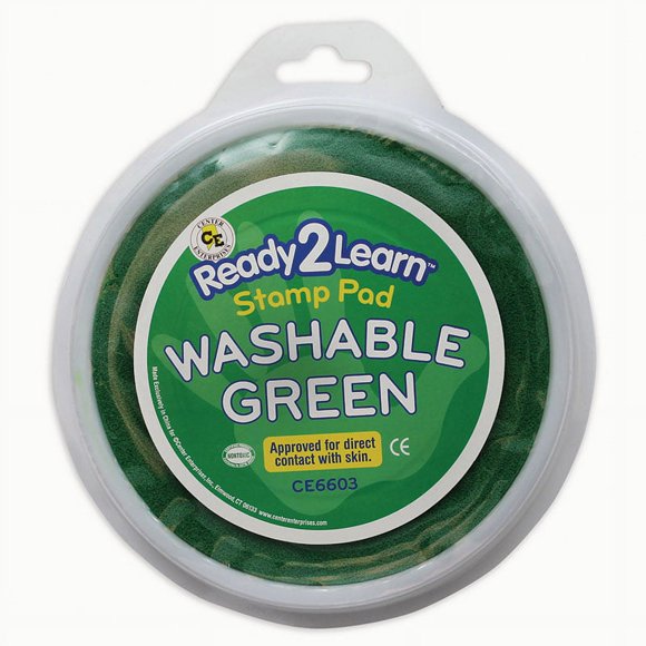 Jumbo Circular Washable Stamp Pad - Green - 5.75" Dia.
