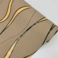 thumbnail image 4 of Q QIHANG Modern Minimalist 3D Curve Water Ripple Three-Dimensional Flocking Non-Woven Wallpaper Bedroom Living Room TV Background Wall Shop Decoration20.87 Wx393.7 L Non-Pasted (Dark Brown), 4 of 12