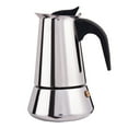 thumbnail image 5 of Biggcoffee Stovetop Espresso Maker, Moka Pot, Italian Coffee Maker, Coffee Percolator, Stainless Steel Moca Pots, 4 Cups Coffee Maker 6.76 oz/200 ml (Silver, Black), 5 of 9