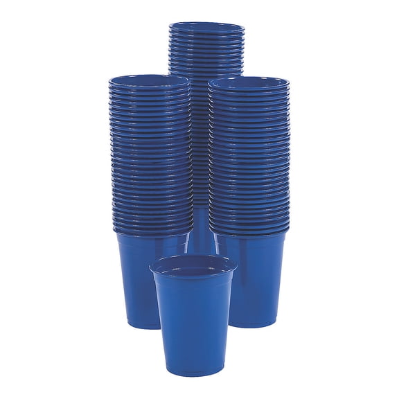 Bulk Blue Plastic Cups, Party Supplies, Party, 100 Pieces