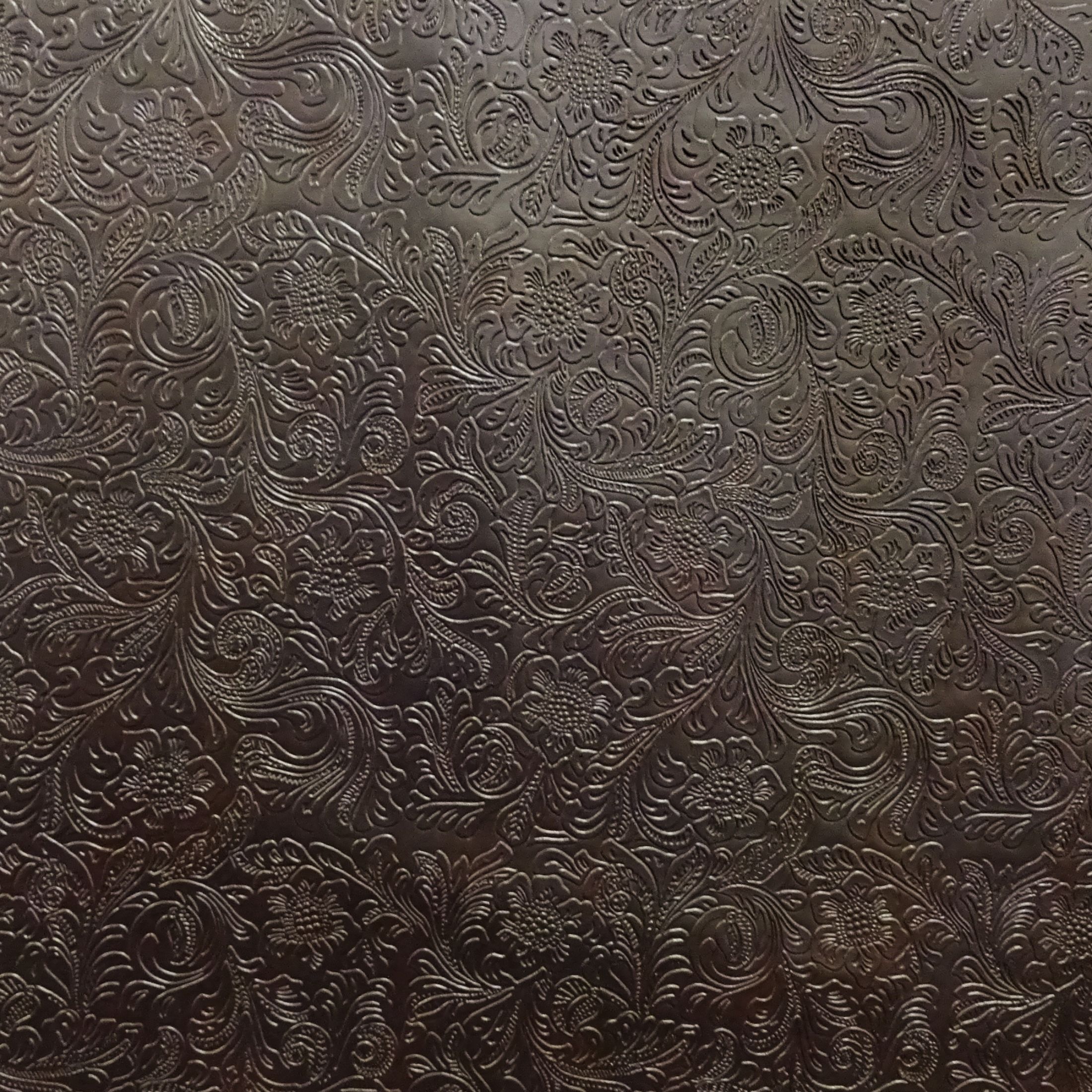Waverly Inspirations 1.5 Yard Cut Faux Flower Leather Fabric, Brown, 44” Wide for Crafts & DIY Projects