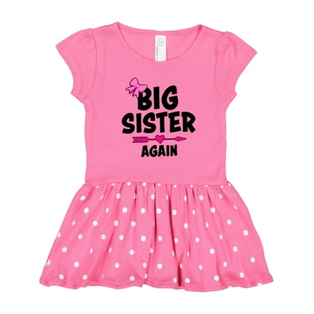 

Inktastic Big Sister Again with Bow and Arrow Gift Toddler Girl Dress