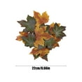 thumbnail image 3 of Zawou LED Artificial Maple Leaf Wreath with Berries and Pumpkins for Thanksgiving Candle Centerpiece, Fall Table Decor, Multicolor, 3 of 6