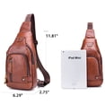 thumbnail image 2 of Bolso bandolera LUKZIJAES de piel auténtica para hombre, viajes al aire libre, 2 of 7