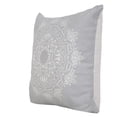 thumbnail image 5 of Laddha Home Designs Handwoven Floral Medallion Cotton Throw Pillow Cover - 20" - Gray and White, 5 of 9