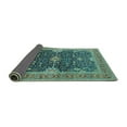 thumbnail image 2 of Ahgly Company Indoor Square Oriental Turquoise Blue Industrial Area Rugs, 6' Square, 2 of 4