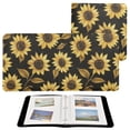 thumbnail image 7 of FORMRS 3 Ring Photo Album 4"x6" Self Adhesive Large Capacity PU Leather Cover, Black Sunflower Pattern, 7 of 7
