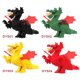 thumbnail image 4 of Caballero Medieval de venta única, caballos de guerra, lobos, osos de tigre, ciervo, dragón, Animal, juguete decorativo, bloque de construcción Moc, sillines de cuerda K039, 4 of 4