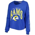 thumbnail image 2 of Women's '47 Royal Los Angeles Rams Skyler Parkway Cropped Long Sleeve T-Shirt, 2 of 3