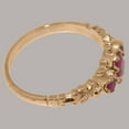 thumbnail image 5 of LBG British Made 18k Rose Gold Natural Ruby Womens Anniversary Ring - 33 size options - Size 7.75, 5 of 9