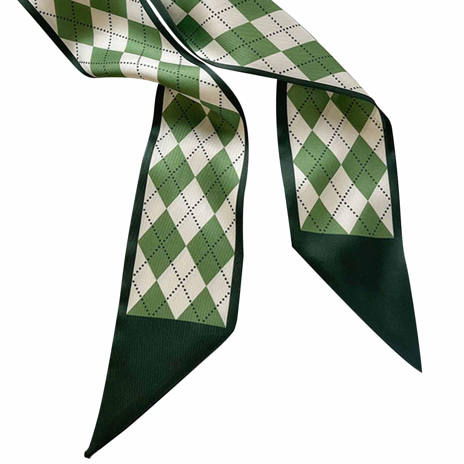 20x Female Head Scarf Scrunchies Neck Scarves Fashion Gifts Women Hair Scarf Dark Green