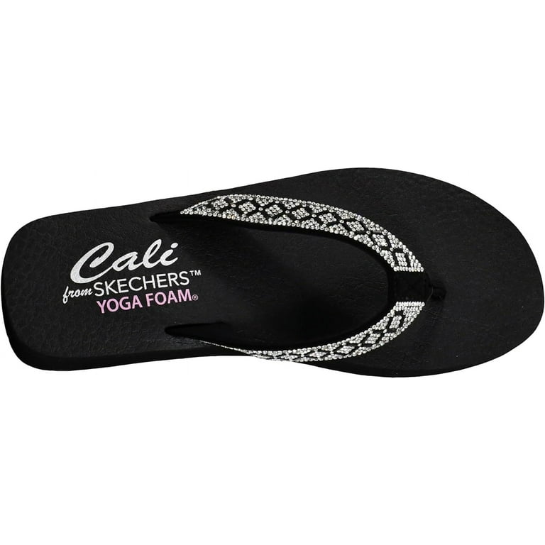 Skechers Cali Women's Vinyasa-Lotus Princess Flip-Flop,black
