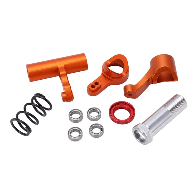 Conjunto de dirección de aluminio Kit de nudillo de dirección de coche RC naranja para vehículo de Control remoto ZD Racing 1/7