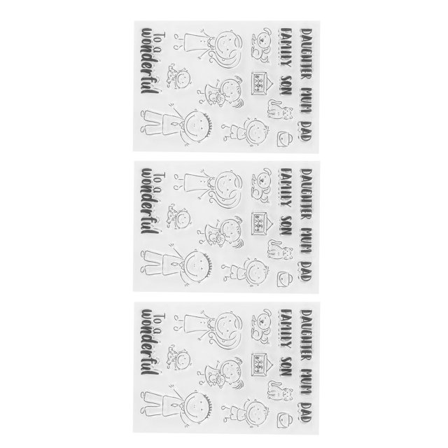 Sellos de caucho transparente Reciclado Seguro Saludable Impresión transparente Sellos transparentes Material TPR para sobres para invitaciones de bricolaje para álbumes de ANGGREK Otros