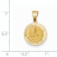thumbnail image 2 of Beautiful 14k Polished and Satin Our Lady Fatima Medal Hollow Pendant, 2 of 2