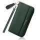 thumbnail image 1 of Bolso de mano plegable con borlas Wallet Travelambo para mujer, color verde carbón, 1 of 8